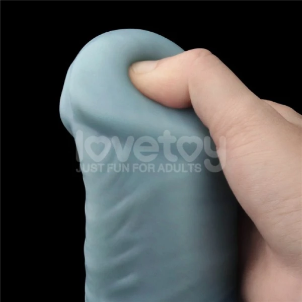 11" Thrusting Vibro Dildo - Blue - Image 3