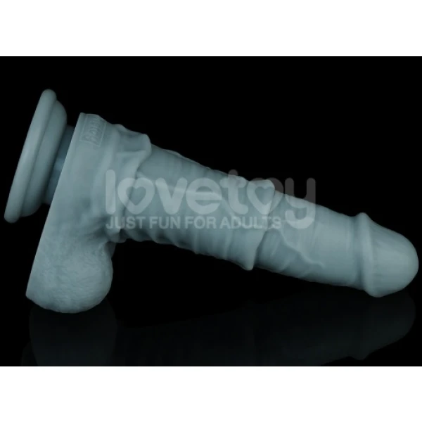 11" Thrusting Vibro Dildo - Blue - Image 6