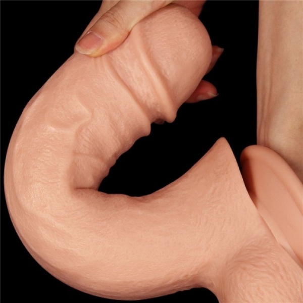 12" Mega Double Dildo - Flesh - Image 8