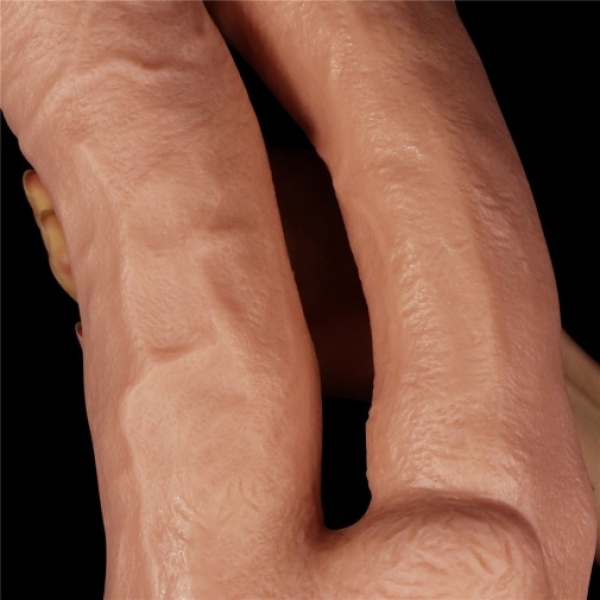 12" Mega Double Dildo - Flesh - Image 10