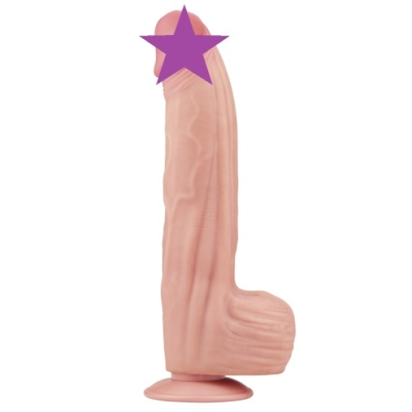 12" Sliding Skin Dildo - Flesh：圖片 2