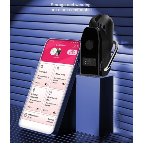 3.0 App-Control Chastity Device L - Black - Image 2