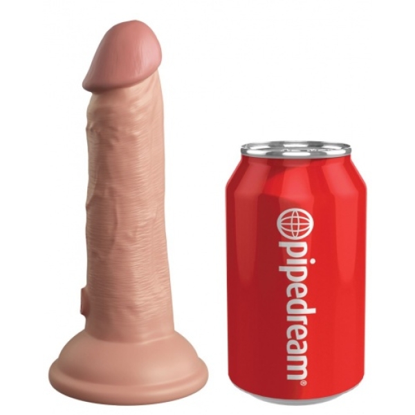 6" Elite Vibro Cock - Flesh - Image 8
