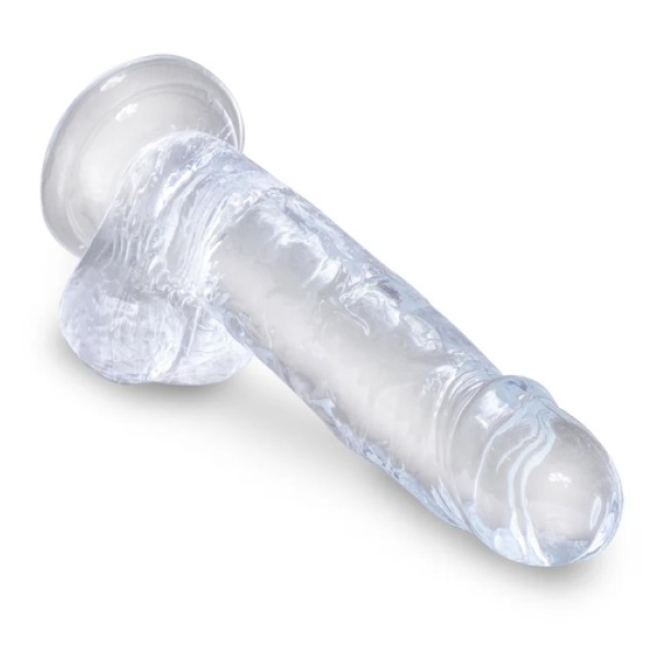 7" Cock w Balls - Clear - Image 4
