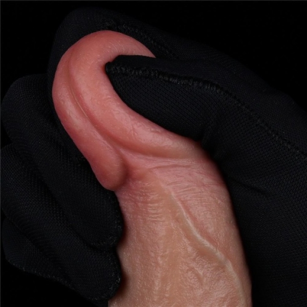 7" Dual Layered Natural Dildo - Brown - Image 3