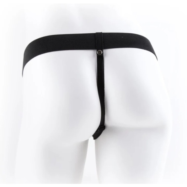7" Vibro Hollow Strap-On w Balls - Flesh：圖片 4