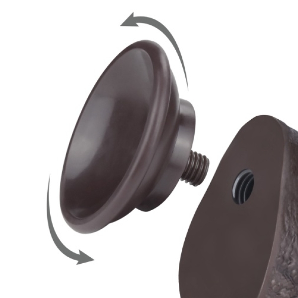 7.5" Curved Sliding Skin Dildo - Brown - Image 11