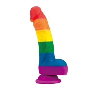 8" Prider Dildo - Rainbow