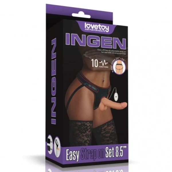 8.5" Vibro Easy Strapon Set w Balls - Image 21