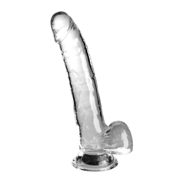 9" Clear Cock w Balls
