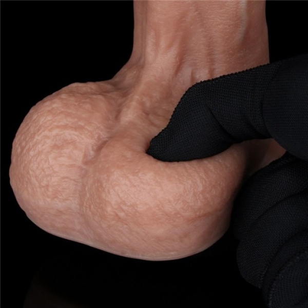 9'' Dual Layered Natural Dildo - Brown - Image 14