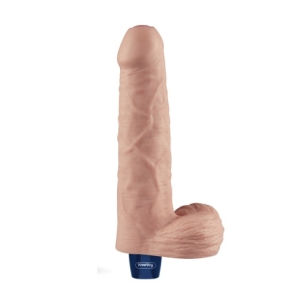 9" Real Softee Vibro Dildo - Flesh