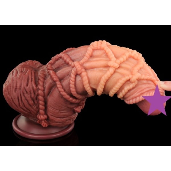 9.5" Dual Layered Cock w Rope - Image 2