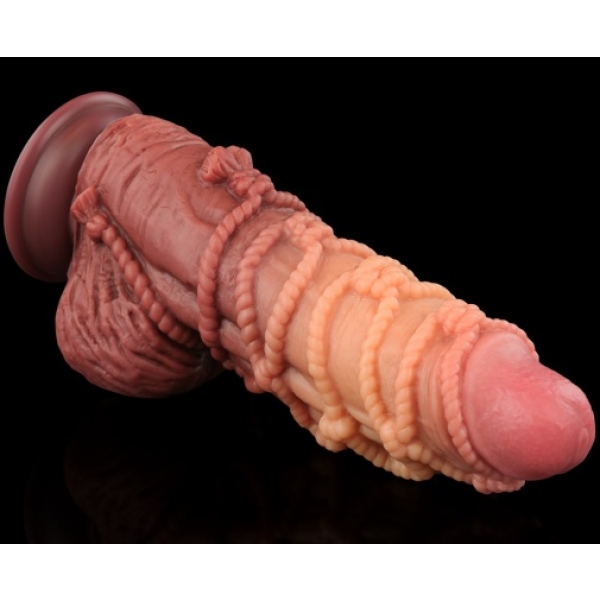 9.5" Dual Layered Cock w Rope - Image 4