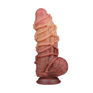 9.5" Dual Layered Cock w Rope