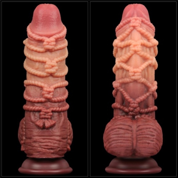 9.5" Dual Layered Cock w Rope - Image 8