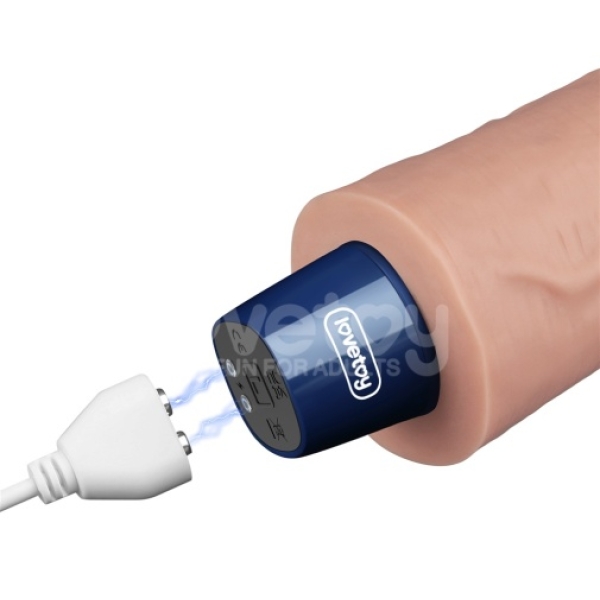 9.5" Real Softee Vibro Dildo - Flesh - Image 13