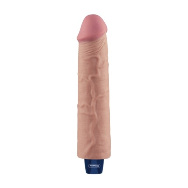 9.5" Real Softee Vibro Dildo - Flesh