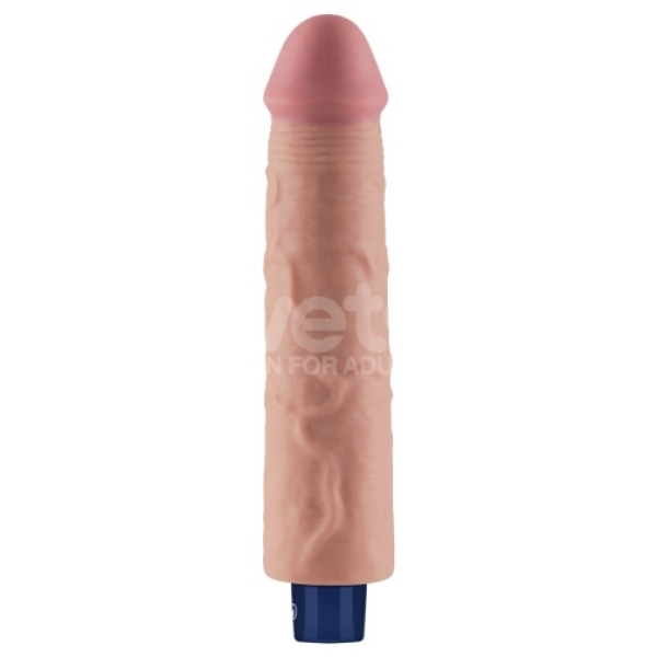 9.5" Real Softee Vibro Dildo - Flesh - Image 6