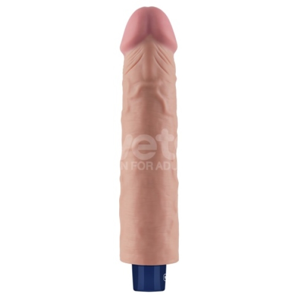 9.5" Real Softee Vibro Dildo - Flesh - Image 7