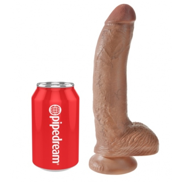 9″ Cock With Balls - Caramel - Image 6
