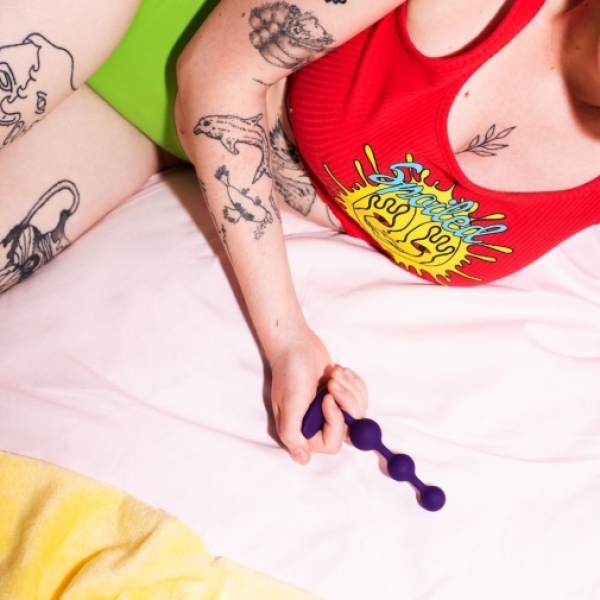 Amp Anal Beads - Purple - Image 4