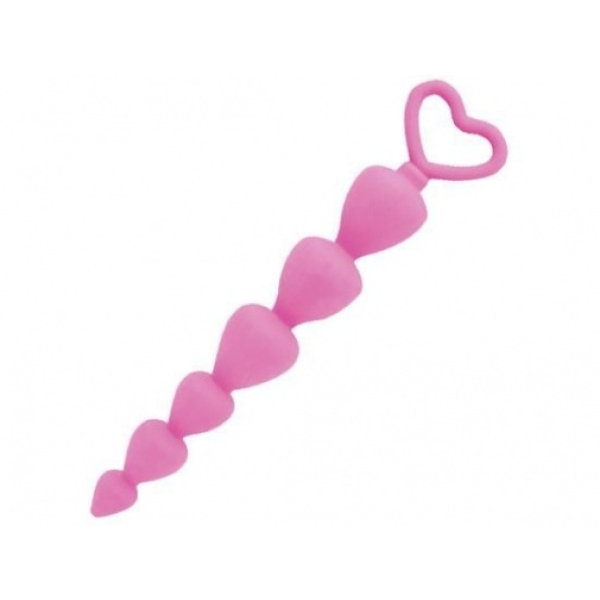 Anadi Anal Beaded Plug 17.5x2.3cm - Pink - Image 2