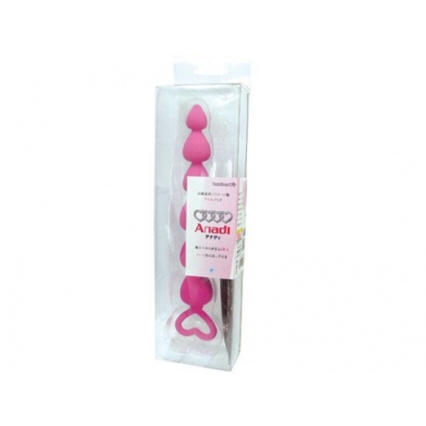 Anadi Anal Beaded Plug 17.5x2.3cm - Pink - Image 3