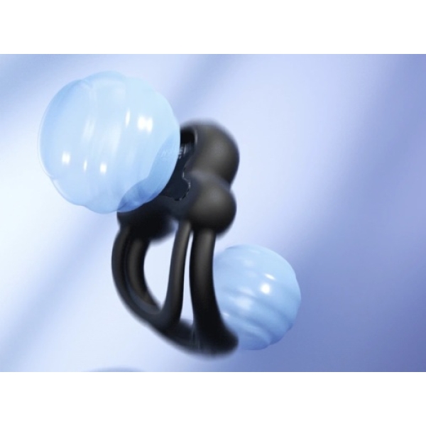 Anello Vibro App Ring w Clit Stimulator - Black：圖片 4