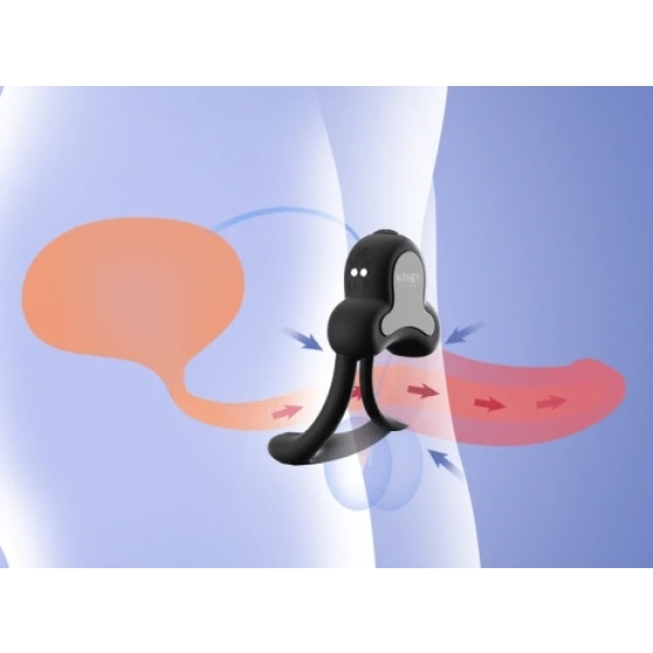 Anello Vibro App Ring w Clit Stimulator - Black：圖片 6
