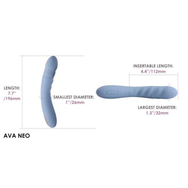 Ava Neo Interactive Thrusting Vibrator - Cornflower Blue - Image 13