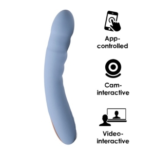 Ava Neo Interactive Thrusting Vibrator - Cornflower Blue