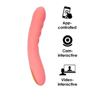 Ava Neo Interactive Thrusting Vibrator - Peach Pink