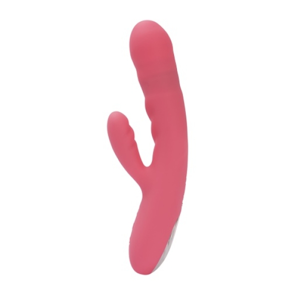 Avery Thrusting Rabbit Vibrator - Strawberry Pink