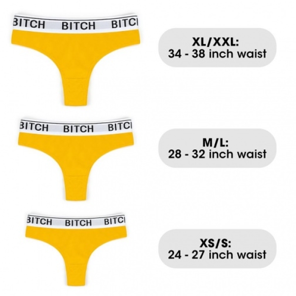 Bitch Vibrating Panties M - Yellow：圖片 18