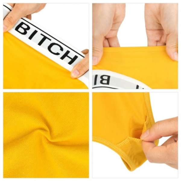 Bitch Vibrating Panties S - Yellow - Image 13