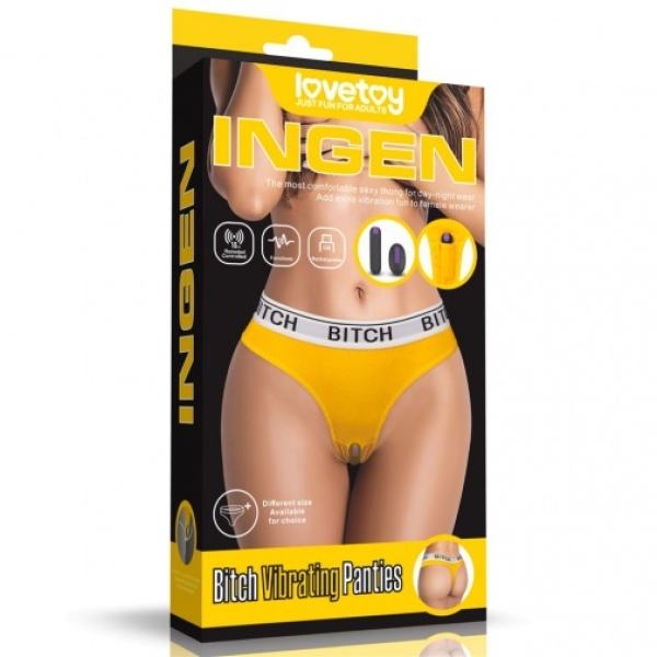Bitch Vibrating Panties S - Yellow：圖片 19