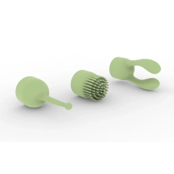 Bullet Vibrator w Attachment - Green - Image 2