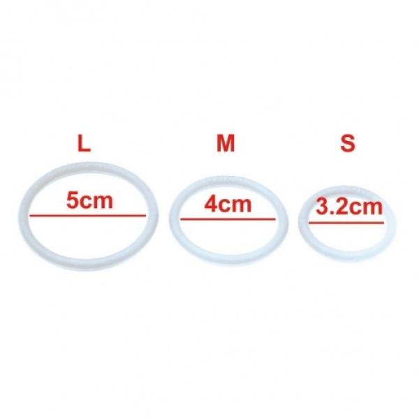 CR01 Normal Cock Rings - White：圖片 4