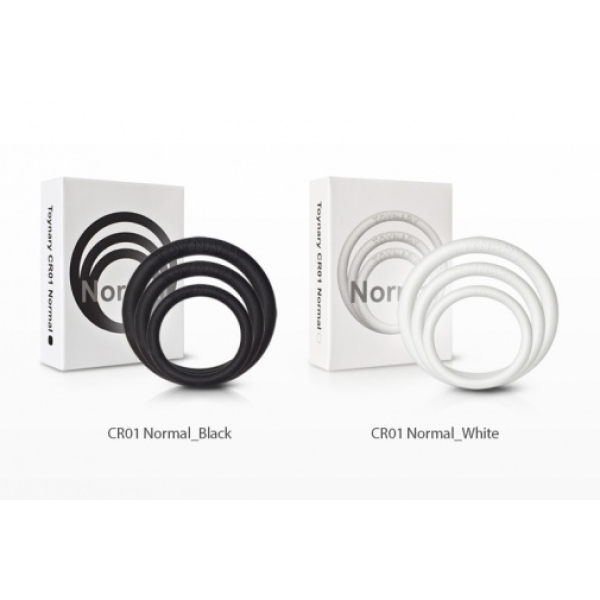 CR01 Normal Cock Rings - White - Image 10