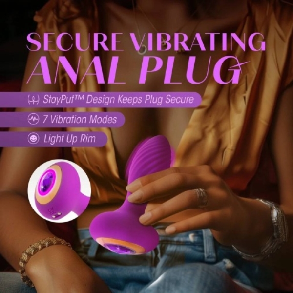 Charm Vibro Plug - Amethyst - Image 2
