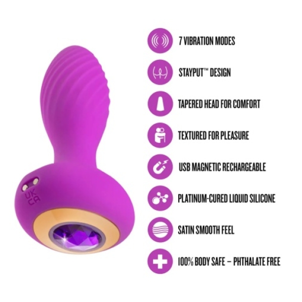 Charm Vibro Plug - Amethyst - Image 8