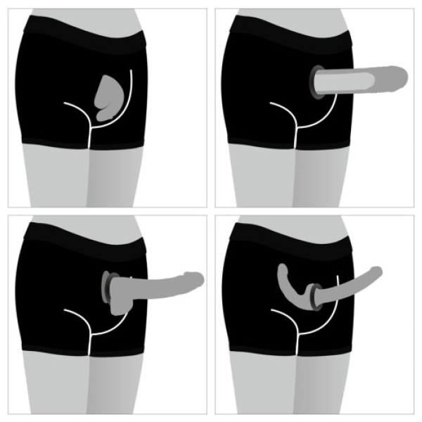 Chic Strap-On Shorts - Black - M/L - Image 5