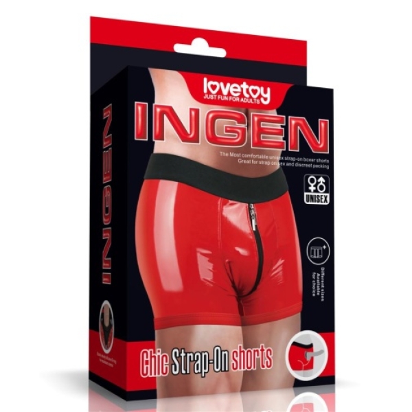 Chic Strap-On Shorts - Red - M/L - Image 16