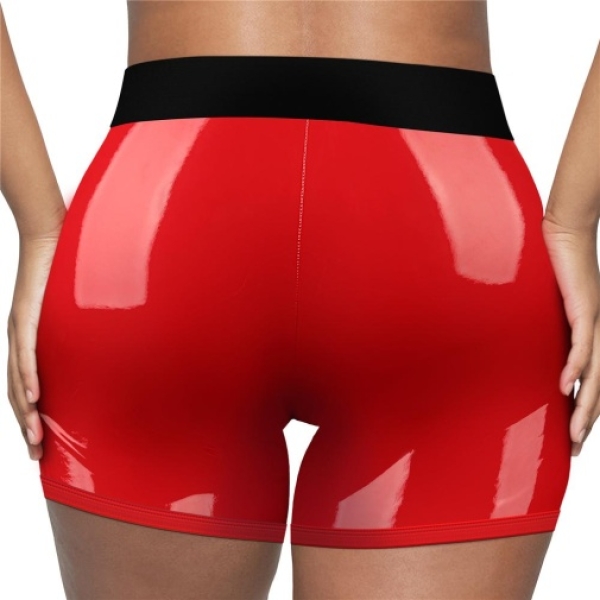 Chic Strap-On Shorts - Red - M/L - Image 4