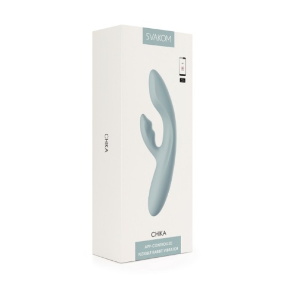 Chika APP Rabbit Vibrator - Turquoise Grey - Image 15