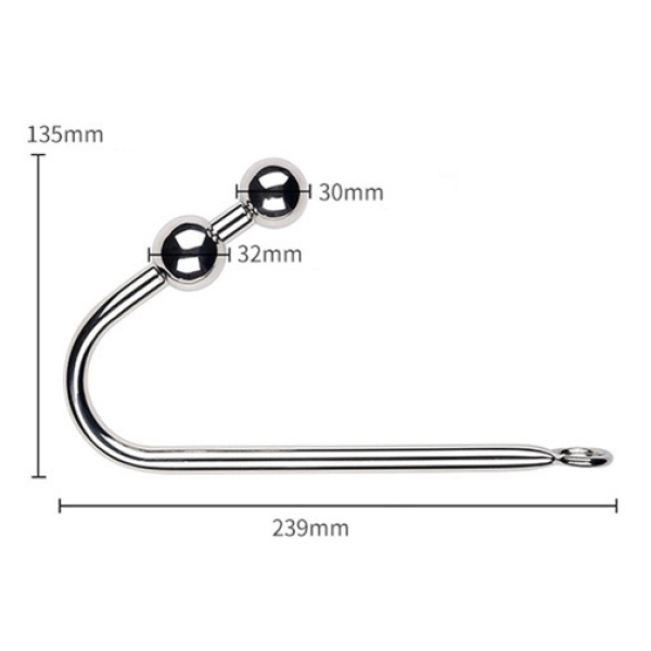 Collar w 2 Balls Anal Hook - Image 6
