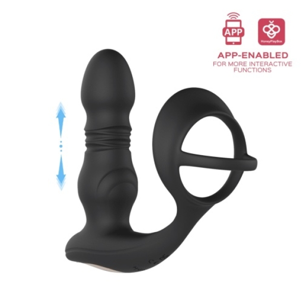 Cyrus Thrusting Prostate App Massager - Black：圖片 3