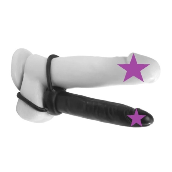 Double Trouble Strap-On - Black - Image 2