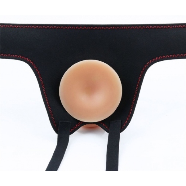 Easy Strapon Set w Balls 7'' - Flesh - Image 9